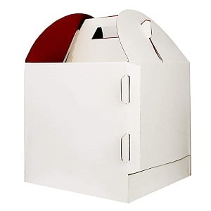 Qson Cake Box 10x10x10 3Ply Top White Qson Cake Box 10x10x10 3Ply Top White
