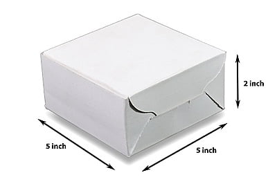 Qson Cake Box 5x5x2 White Plain Qson Cake Box 5x5x2 White Plain