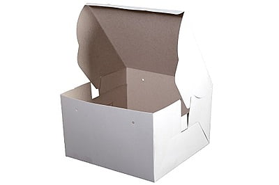 Qson Cake Box 10x10x5 White Plain Qson Cake Box 10x10x5 White Plain