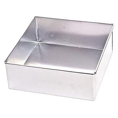 Qson Aluminium Square Cake Baking Mould 7 X 2.5"