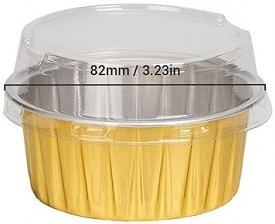 Bake And Serve Foil Container With Lid Round 3"x1.5" Bake And Serve Foil Container With Lid Round 3"x1.5"