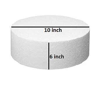 Cake Dummy Round Dia 10" Ht 6" Cake Dummy Round Dia 10" Ht 6"