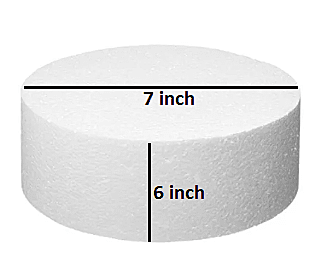 Cake Dummy Round Dia 7" Ht 6" Cake Dummy Round Dia 7" Ht 6"
