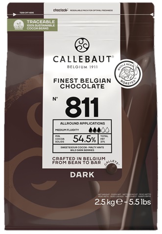 Callebaut Dark Couverture Chocolate Callets 811 2.5 Kg