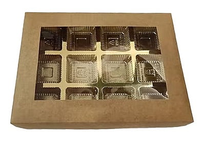 Chocolate Box For 12 Without Cavity 9"x6"x1.5"
