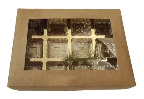 Chocolate Box For 12 Without Cavity 9"x6"x1.5" Chocolate Box For 12 Without Cavity 9"x6"x1.5"