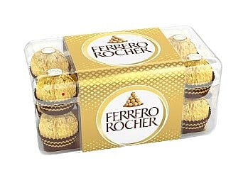 Ferror Rocher Hazelnut and Milk Chocolate 16 Pcs