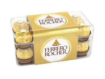 Ferror Rocher Hazelnut and Milk Chocolate 16 Pcs