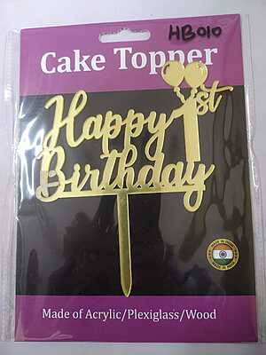 Acrylic Topper Medium Happy Birthday