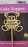 QSON Acrylic Topper Happy Birthday S QSON Acrylic Topper Happy Birthday S