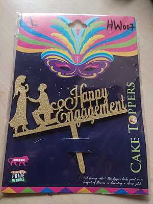 QSON Acrylic Topper Anniversary Engagement Couple M-L QSON Acrylic Topper Anniversary Engagement Couple M-L