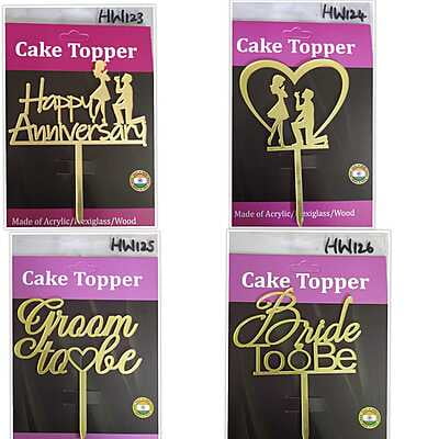 QSON Acrylic Topper Anniversary Engagement Couple S QSON Acrylic Topper Anniversary Engagement Couple S