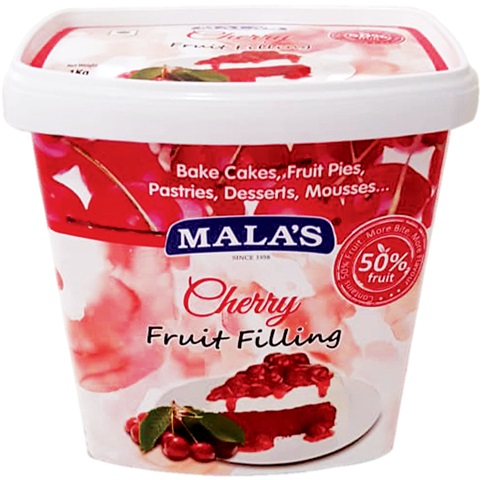 Mala's Cherry Fruit Filling 1 Kgs Mala's Cherry Fruit Filling 1 Kgs