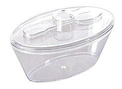 Oval Mousse Cup With Lid And Spoon
