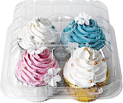 PVC Muffin Box 4 Cavity PVC Muffin Box 4 Cavity