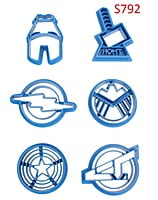 Plastic Cookie Cutter Set Various Designs Series 250