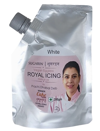Sugarin Vegan Eggless Royal Icing By Prachi Dhabal Deb 200gm Tube