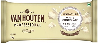 VHP White Chocolate Couverture 29.3% Slab - 1 Kg