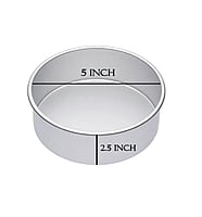 Qson Aluminium Round Cake Baking Mould 5 X 2.5" Qson Aluminium Round Cake Baking Mould 5 X 2.5"