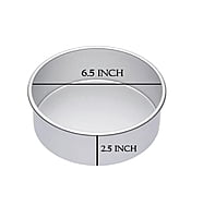 Qson Aluminium Round Cake Baking Mould 6.5 X 2.5" Qson Aluminium Round Cake Baking Mould 6.5 X 2.5"