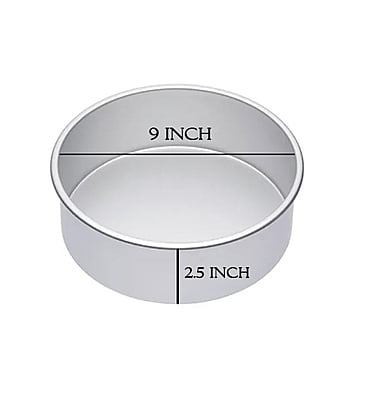 Qson Aluminium Round Cake Baking Mould 9 X 2.5"