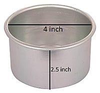 Qson Aluminium Round Cake Baking Mould 4 X 2.5" Qson Aluminium Round Cake Baking Mould 4 X 2.5"