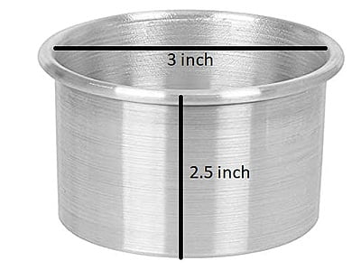 Qson Aluminium Round Cake Baking Mould 3 X 2.5"