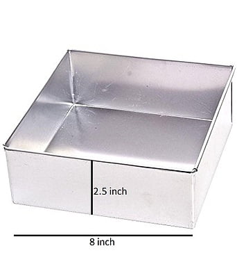 Qson Aluminium Square Cake Baking Mould 8 X 2.5"
